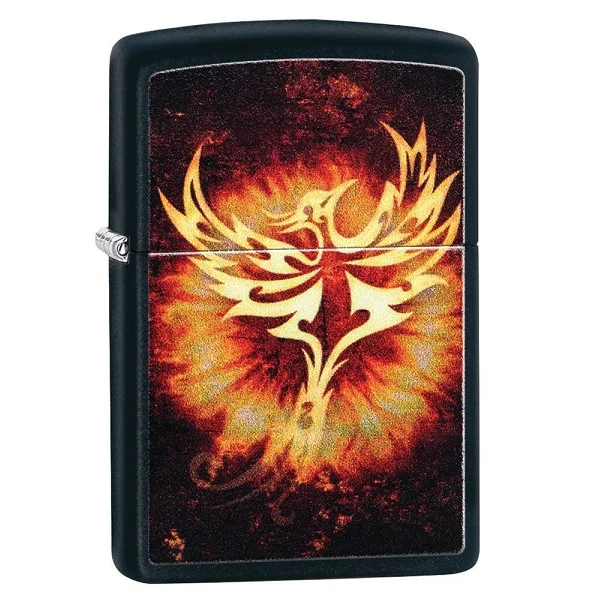 Phoenix Design Black Zippo Lighter ZP29866